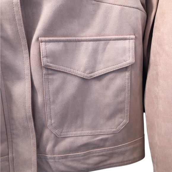 KUT from the Kloth Woman’s Alena Hidden Zipper Trucker Jacket XS Powder Pink NWT - Picture 12 of 15